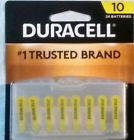 Da10vb24zm 10 Duracell Size Hearing Aid Batteries Exp