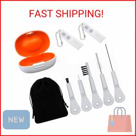 Aierting 742004456727 9 Pieces Hearing Aid Case Portable Storage Box With Cleaning Brush Kit Tools And