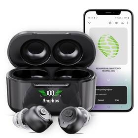 Amphos 766236010663 Viola Hearing Aids With Bluetooth And Voice Prompts For Seniors Rechargeable Wi