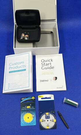 Abltp91 Audibel Audible Davinci Hearing Aids Set Pair With Box Case Manuals Accessories