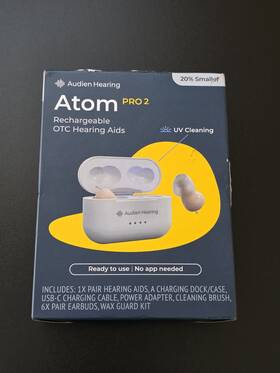 Audien 835448127527 Atom Pro 2 Wireless Rechargeable Otc Hearing Aids