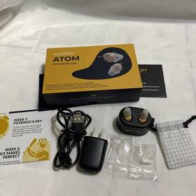 Atk-18 Audien Atom Rechargeable Otc Hearing Aids - New Open Box