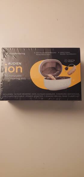 Fac031 Audien Ion Rechargeable Behind The Ear Hearing Aids Brand New