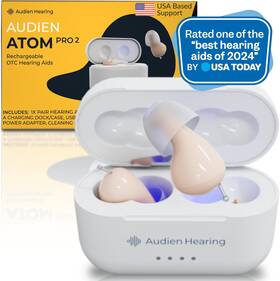 Audien Hearing 711181575064 Wireless Rechargeable Otc Aid Size 2 Nearly Invisible Design