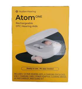 Audien Hearing 850065060002 Atom One Otc Aids - Wireless Rechargeable And Beige New Audien Hearing 850065060002 Atom One Otc Aids - Wireless Rechargeable And Beige New