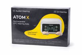 Aaatx12a2x Audien Hearing Atom X Rechargeable Cic Aid Uv Cleaning Both Ears Beige