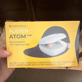 Audien Hearing Aatnf090 Atom One Cic Rechargeable Aid With Charging Dock