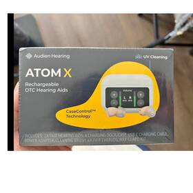 Aatxbf9011 Audien Hearing Atom X Rechargeable Cic Aids Uv Cleaning Beige