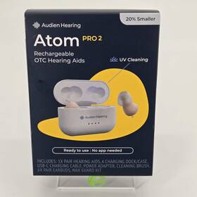 Ap2db007 Audien Hearing New Atom Pro 2 Over-the-counter Otc Aid