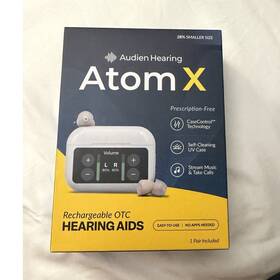 Atomxfb044 Audien Hearing Atom X Ite Otc Aids Bluetooth With Portable Charging Case
