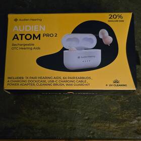 Axp2-16 Audien Hearing Atom Pro 2 Rechargeable Cic Aids Portable Charging Case
