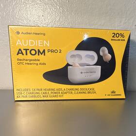 Axp2-24 Audien Hearing Atom Pro 2 Rechargeable Ite Aid Uv Cleaning Beige