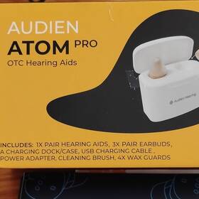 Xpk-19 Audien Hearing Atom Pro Rechargeable In-ear Aids Pair With Charging Dock