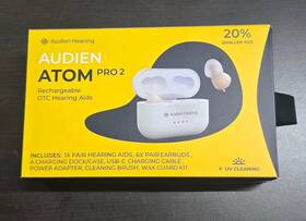 M0380 Audien Atom Pro 2 Wireless Rechargeable Otc Hearing Aids