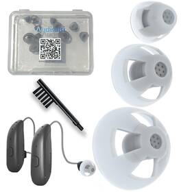 Audisaisi 751654129103 Resound Hearing Aid Domes Open Comfortable Silicone Design Mix-12pcs Gray