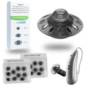 Audisaisi 864751254534 20pcs Phonak Open Hearing Aid Domes Medium Size 0.35 Inch 9mm Ideal For Phona
