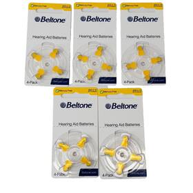 Beltone 012800529599 5 Packages Hearing Aid Batteries B20 -10 New 4 Pack Sealed Expires 2/26