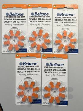 Beltone 012800529797 5 8-packs Hearing Aid Batteries - B26 Exp. 2/26