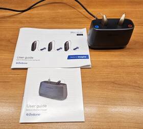 Img663-drwc Beltone Imagine 6 Rechargeable Hearing Aid Set With Desktop Charger