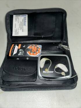 One65d Beltone Hearing Aids Model Right And Left Ear With Case No Charger