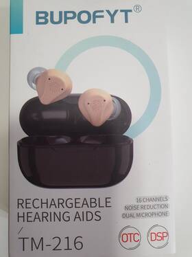 Tm-31 Bupofyt Rechargeable Noise Cancelling Invisible Hearing Amplifier/aid - 16 Channel Beige