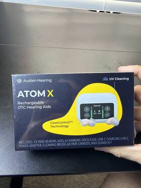 Casecontrol 850005769880 Audien Hearing Atom X Rechargeable Otc Aids Uv Cleaning Usb C Casecontro