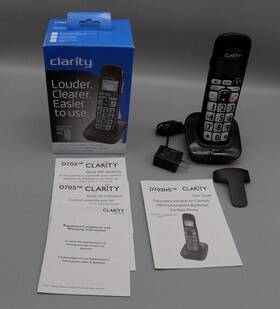 52703.000 Clarity Expansion Deaf Handset D703hs 52703used Not Tested In Box Wireless 52703.000 Clarity Expansion Deaf Handset D703hs 52703used Not Tested In Box Wireless