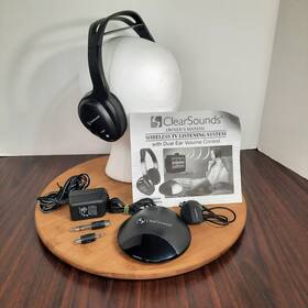 Cs2000m Clearsounds Wireless Digital Voice Clarifying Headphones Tv Listening System