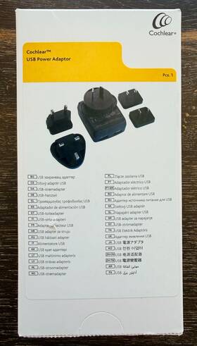 P730907 Cochlear Usb Power Adaptor Brand New Sealed In Box P730907 Cochlear Usb Power Adaptor Brand New Sealed In Box