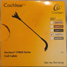 Z207512 Cochlear Nucleus Cp800 Series Coil Cable Black 8cm Adult Ce Certificate