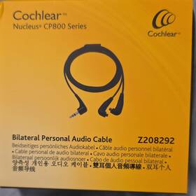 Z208292 Cochlear Nucleus Cp800 Series Bilateral Personal Audio Cable. Black
