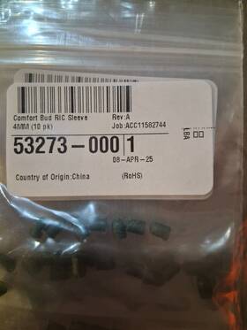 53273-000 Comfort Bud Lot Of 40 4-10pks New Starkey Hearing Aid 4mm Ric Sleeve
