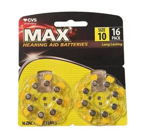 2027 Cvs 050428321034 16 Pcs. Hearing Aid Batteries Size 10 Exp 04/2027 Max
