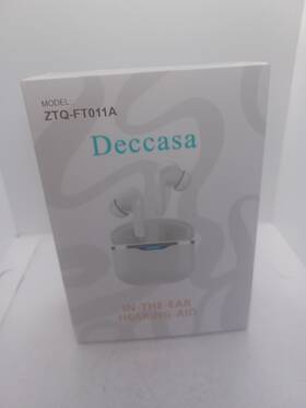Ztq-ft011a Deccasa In-the-ear Hearing Aid. Ztq-ft011a. 18hr Batrery Life. New In Open Box Ztq-ft011a Deccasa In-the-ear Hearing Aid. Ztq-ft011a. 18hr Batrery Life. New In Open Box