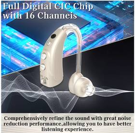 Vhp-1710 Delmicure Digital Hearing Aid For Adults With 16 Channels Gold Vhp-1710 Delmicure Digital Hearing Aid For Adults With 16 Channels Gold