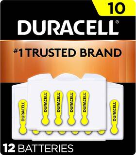 Distributing Inc 0004133381848 Hearing Aid Batteries Yellow Size 10 12 Count Pack 10a Batte
