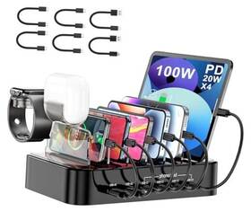 Dgoq0108-sy100w Dongguan City Aoqi Electronics Technology Co. Ltd. Phone Charging Station For Multiple Devices - 100w Charger 4