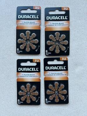 2028 Duracell 041333053851 32 312 Hearing Aid Batteries Fresh Exp. 10/2028