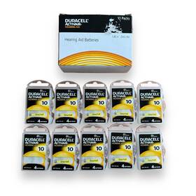 Duracell 043752174601 Hearing Aid Batteries Size 10 Pack 40
