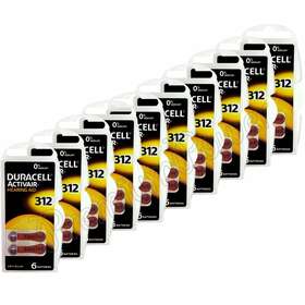 2027 Duracell 043752174809 312 Activair Hearing Aid Batteries 10 X 6 60 Pack Bb 06/2027