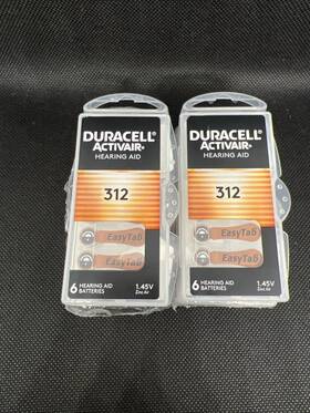 Duracell 043752397871 Activair Hearing Aid Batteries Size 312 60 Best By 07/29