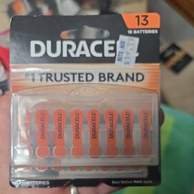11556000 Duracell New Hearing Aid Batteries Size 13 Long Lasting 16 Pack Sealed Exp 03/24