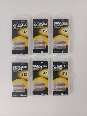 2027 Duracell 211249241122 46x Hearing Aid Batteries Size 312 - Fast Free Ship- Best 02/2027