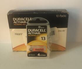 2027 Duracell 767571546923 Size 13 Activair Pr48 P13 Hearing Aid Batteries 40 Pack Exp. 12/2027