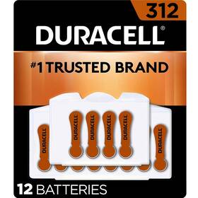 Bd11195 Duracell Hearing Aid Batteries Brown Size 312 12 Count Pack 312a