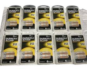 Bd16851 Duracell Hearing Aid Batteries Size 312 Pack 60 Expired 06/2025