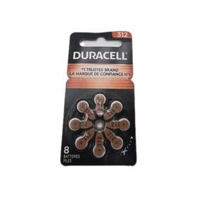 Haza3128 Duracell Size 312 Brown Hearing Aid Batteries 8 Pack