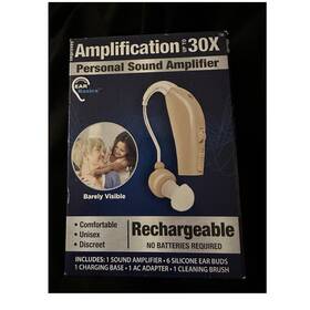 11-01114 Ear Basics 30x Bte Rechargeable Hearing Amplifier Beige Volume Control