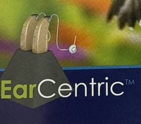 Ear Centric 667486284364 Earcentric Easycharge Rechargeable Hearing Aids Pair Behind The Beige Sealed