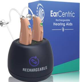 Earcentric 313041614687 Easycharge Rechargeable Hearing Aids Pair For Seniors Behind-the Earcentric 313041614687 Easycharge Rechargeable Hearing Aids Pair For Seniors Behind-the